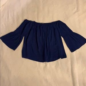 Off the shoulder Royal blue top